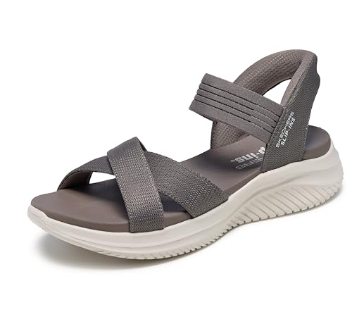 Skechers Damen Ultra Flex 3.0-Never Netter Hands Free Slip-ins Sandale, Dark Taupe, 35 EU von Skechers