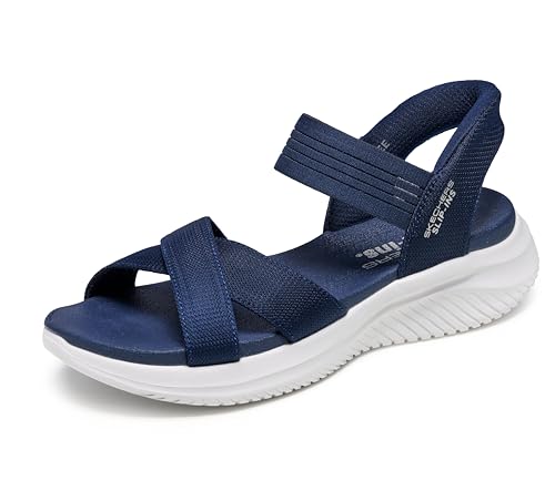 Skechers Damen Ultra Flex 3.0-Never Netter Hands Free Slip-ins Sandale, Marineblau, 37 EU von Skechers
