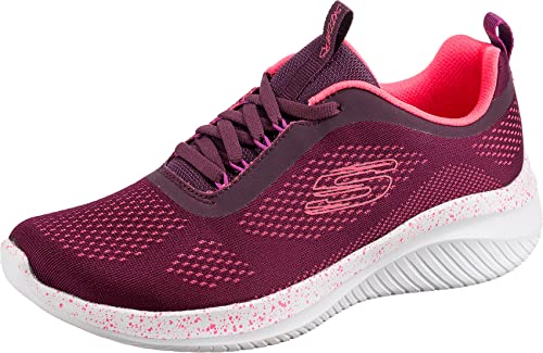 Skechers Damen Ultra Flex 3.0 New Horizons Sneaker, Plum Mesh/Pink Trim, 41 EU von Skechers