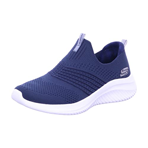 Skechers Damen Ultra Flex 3.0 Classy Charm Sneaker, Navy Knit/Trim, 37.5 EU von Skechers