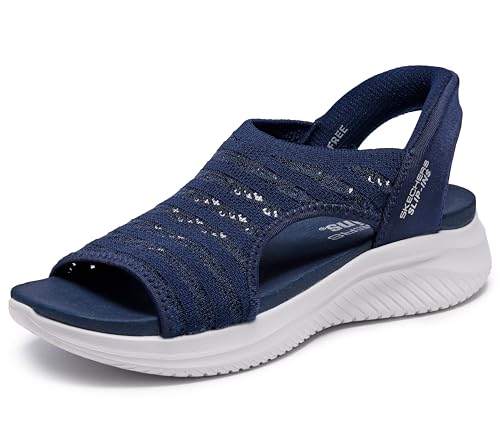 Skechers Damen Ultra Flex 3.0-Sun Warmth Hands Free Slip-ins Sandale, Marineblau, 38 EU von Skechers