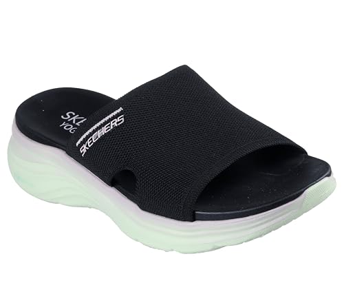 Skechers Damen Vapor Foam-Coastal Sunset Slide Sandale, Schwarz/Multi, 40 EU von Skechers
