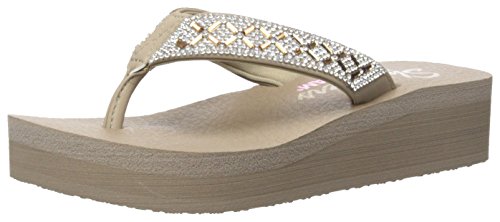 Skechers Damen Vinyasa Lotusprinzessin Flipflop, Taupe, 36 EU von Skechers