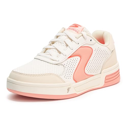 Skechers Damen Viper Court Classic Sneaker, Off White Leather/Textile/Synthetic/Pink T, 40 EU von Skechers