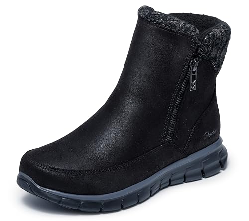Skechers Damen Winter Boots, Black Microleather/Knit, 41 EU Skechers Damen Winter Boots, Black Microleather/Knit, 41 EU von Skechers