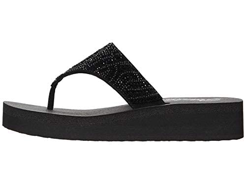 Skechers Cali Women's Damen Vinyasa-Stone Candy Flipflop, schwarz/schwarz, 40 EU von Skechers