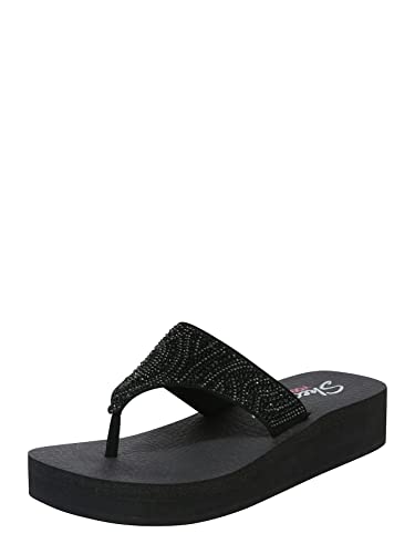 Skechers Cali Women's Damen Vinyasa-Stone Candy Flipflop, schwarz/schwarz, 40 EU von Skechers