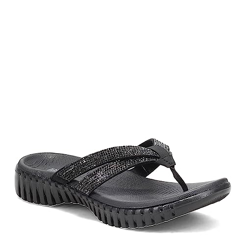 Skechers Damen flip-Flops, Black, 38 EU von Skechers