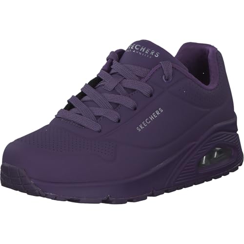 Skechers Damen UNO Stand on Air Sneaker, Lila Durabuck Mesh Dark, 35.5 EU von Skechers