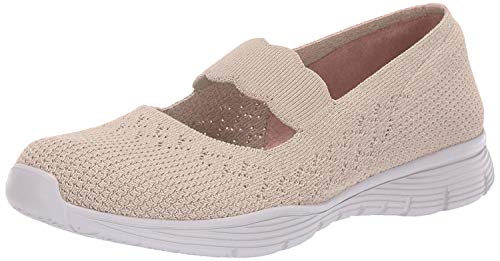 Skechers Damen technisiert gestrickt, (Seager-Power Hitter-Engineered Knit Mary Jane), Natur, 36.5 EU von Skechers