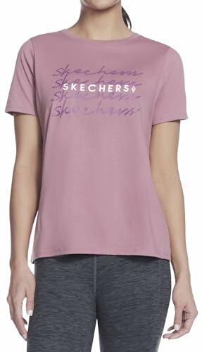 Skechers Damen wiederholen T-Shirt, Mauve, X-Large von Skechers