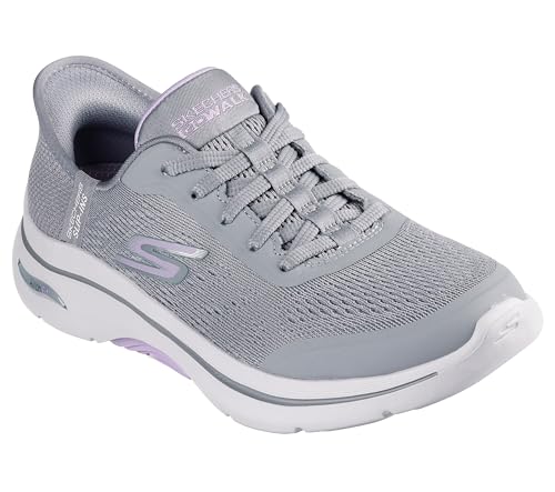Skechers Damenschuhe - sportliche Schnür- Halbschuhe GO Walk Arch FIT 2.0 - Valencia 125319 GYLV Grau, EU 37 von Skechers