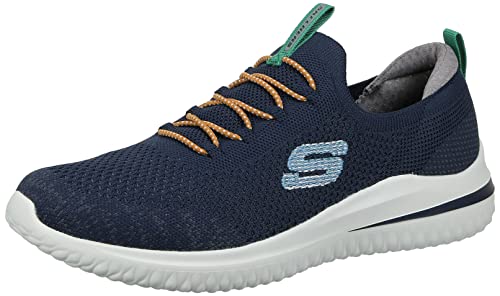 Skechers Delson 3.0 Mendon Herren Slipper Blau, Schuhgröße:EUR 47.5 von Skechers