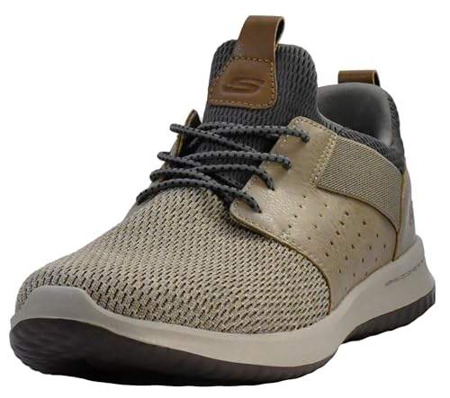 Skechers Delson-Camden Herren-Sneaker mit klassischer Passform, Taupe, 9.5 X-Wide von Skechers