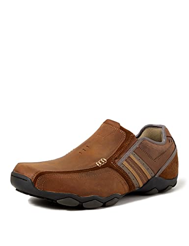 Skechers Herren Diameter Zinroy Slipper, Dark Brown Leather, 41 EU von Skechers