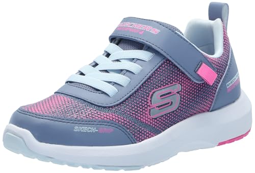 Skechers Mädchen Dynamic Tread Journey Time Sneaker, Anthrazit-Synthetik-rosa Rand, 11.5 UK Child von Skechers