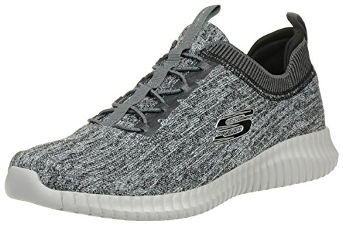 Skechers Herren Elite Flex Hartnell Slip On Sneaker, Gray Black Mesh Trim, 41.5 EU von Skechers