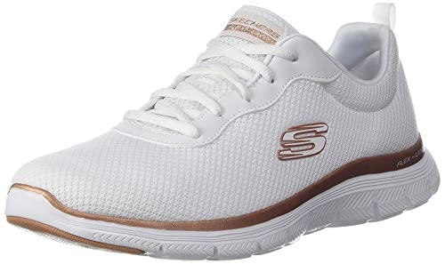 Skechers Herren Low-Top Sneaker Flex Appeal 4.0 Brilliant View, Männer Sneakers,Freizeitschuhe,Turnschuhe,Laufschuhe,Weiß WTRG,42 EU von Skechers