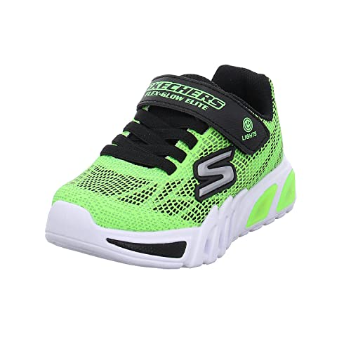 Skechers Flex-Glow Elite VORLO Sneaker, Lime Synthetic & Black Trim, 36 EU von Skechers