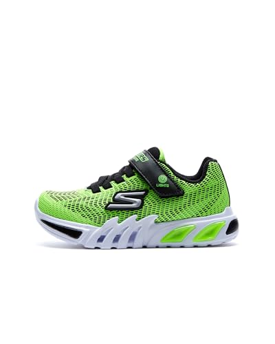 Skechers Flex-Glow Elite VORLO Sneaker, Lime Synthetic & Black Trim, 35 EU von Skechers