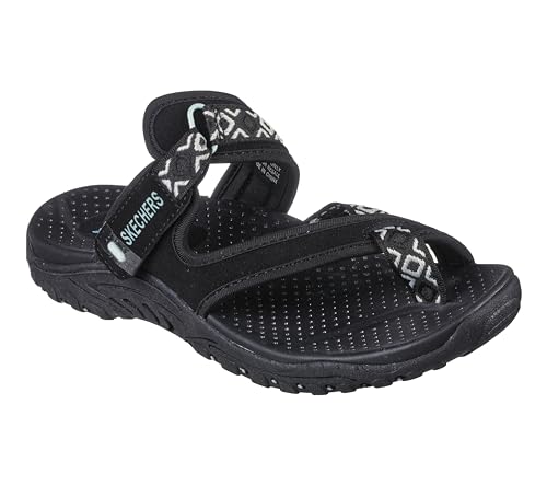 Skechers Frauen Reggae Trailway Split Toe leger Leder Flache Sandalen Schwarz Groesse 6.5 US /37.5 EU von Skechers