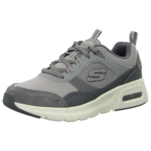 Skechers Herren Skech-AIR Court Homegrown Sneaker, Grey Suede/Mesh/Duraleather/Trim, 43 EU von Skechers