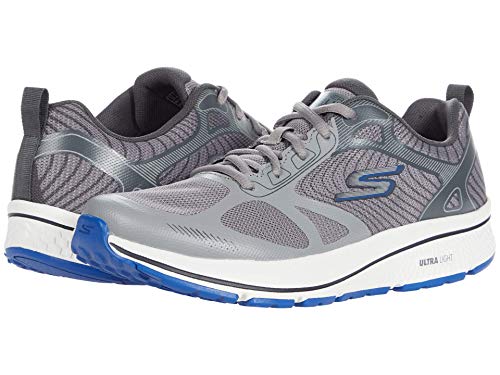 Skechers GOrun Herren-Sneaker für Workout, Laufen, Wanderschuhe, mit luftgekühltem Schaumstoff, Grau/Anthrazit/Blau, 44 EU X-Weit von Skechers