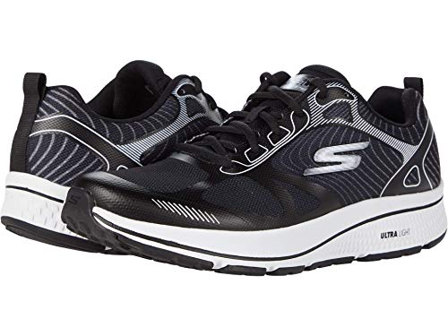 Skechers GOrun Herren-Sneaker für Workout, Laufen, Wanderschuhe, mit luftgekühltem Schaumstoff, Schwarz/Weiß 2, 42 EU X-Weit von Skechers