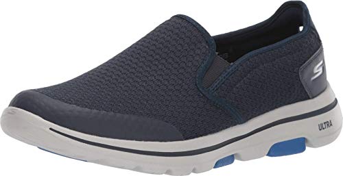 Skechers Herren Gowalk 5 – Elastischer Stretch-Sportschuh zum Reinschlüpfen Sneaker, Marineblau, 42.5 EU von Skechers