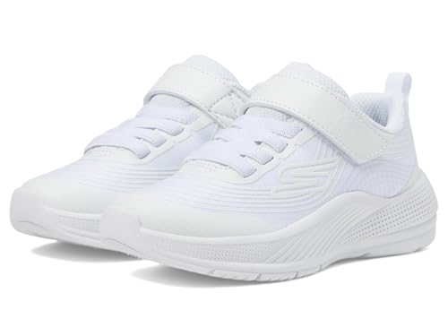 Skechers Girl's Microspec Advance Sneaker, Weiss/opulenter Garten, 2.5 Little Kid von Skechers