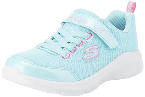 Skechers Girls Sneaker, Aqua Sparkle Mesh/Pink Trim, 36 EU von Skechers