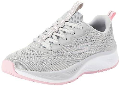 Skechers Girls Sneaker, Grey Mesh/Pink Trim, 37 EU von Skechers