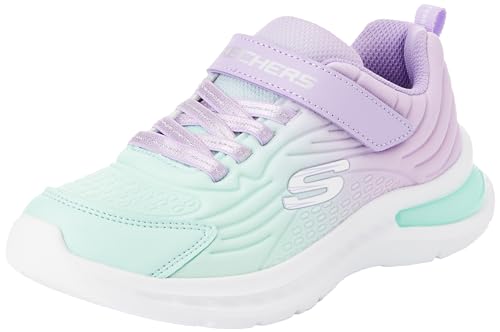 Skechers Girls Sneaker, Lavender Mesh/Turquoise Trim, 35 EU von Skechers