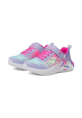 Skechers Girls Sneaker, Lavender Sparkle Mesh/Hot Pink Trim, 35 EU von Skechers