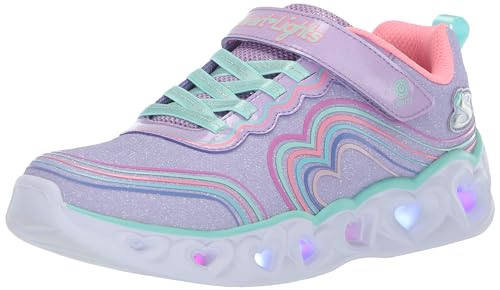 Skechers Girls Sneaker, Lavender Sparkle Mesh/Multi Trim, 34.5 EU von Skechers