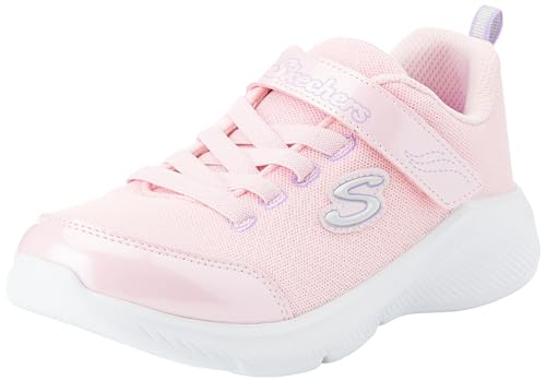 Skechers Girls Sneaker, Light Pink Sparkle Mesh/Lavender Trim, 36 EU von Skechers