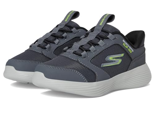 Skechers Go Run 400 V2 Turbo-Brisk Sneaker, Charcoal Synthetic/Textile/Black & Safety, 27.5 EU von Skechers