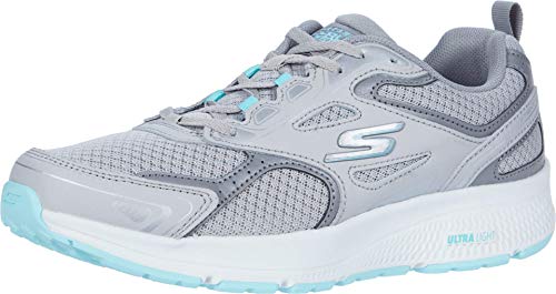 Skechers Go Run Consistent Sneaker, Pflaumenleder, Synthetik, Silber, Textil, Grau, 37.5 EU von Skechers