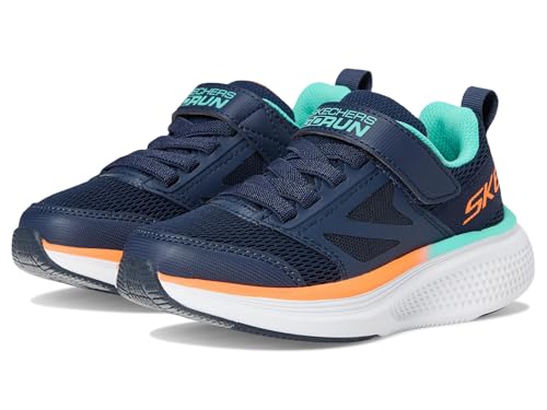 Skechers Go Run Elevate 2.0 Find My Sneaker, Navy Textile/Navy Synthetic/Orange & Blue, 31 EU von Skechers
