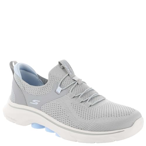 Skechers Go Walk 7 Abie Damen-Sneaker, Grau/Hellblau, 35.5 EU von Skechers