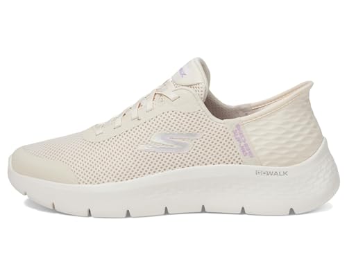 Skechers GO WALK Flex Damen-Sneaker, Hands Free Slip-Ins mit großem Einstieg, Cremeweiß, 37.5 EU Weit von Skechers