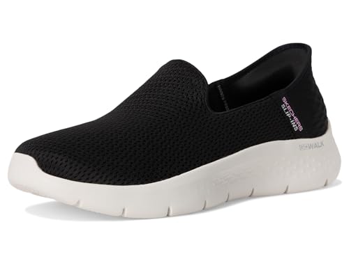 Skechers Damen Hands Free Slip-ins Go Walk Flex-Relish Sneaker, Black Textile/White Trim, 40.5 EU von Skechers