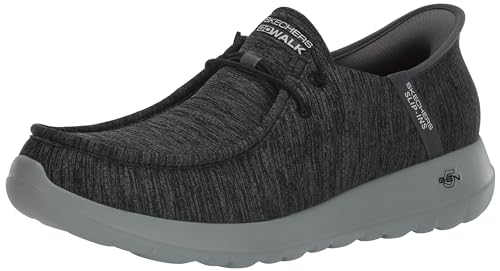 Skechers Herren Slip Ins Go Walk Max Free Hands Sneaker, Dunkelgrau/Schwarz, 42.5 EU von Skechers