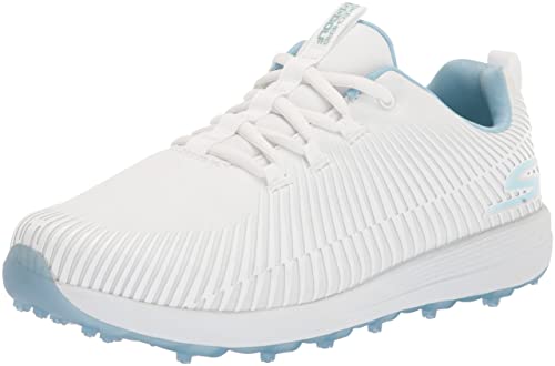 Skechers Golf Women's Max Golf Shoe, White/Blue Swing, 11 von Skechers