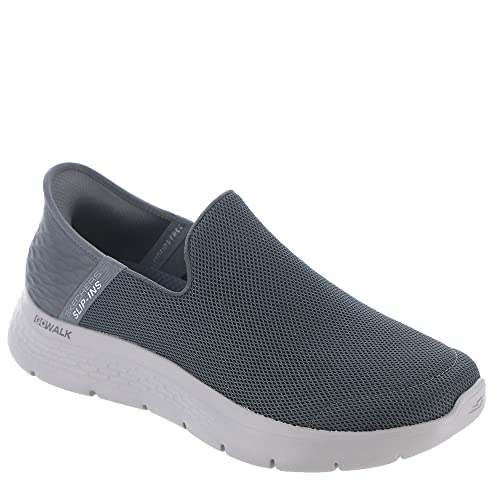 Skechers Gowalk Flex Herren-Schlupfschuhe, sportlich, lässig, Wanderschuhe, Sneaker, Dunkel_Grau, 10.5 Wide von Skechers