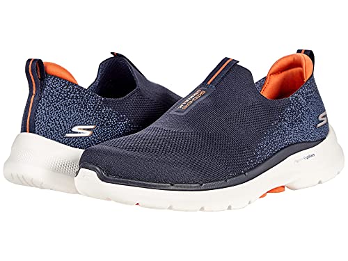 Skechers Gowalk Herren-Wanderschuh, Stretch-Passform, zum Reinschlüpfen, athletisch, leistungsstark, Marineblau/Orange, 11 von Skechers