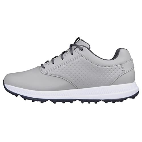 Skechers Herren GO Golf Elite 5 Legend Sneaker, Grey Leather/Trim, 44 EU von Skechers