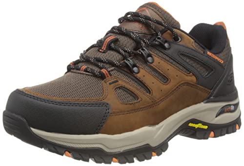 Skechers Herren 204630 CDB Sneaker, Dark Brown Leather/Synthetic & Mesh, 41 EU (UK 7) von Skechers