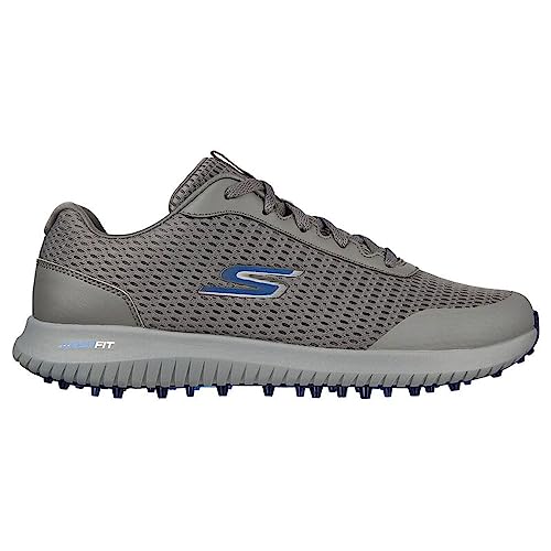 Skechers Herren Max Fairway 3 Arch Fit Spikeless Golfschuh Sneaker, Anthrazit, Marineblau, 44 EU Weit von Skechers