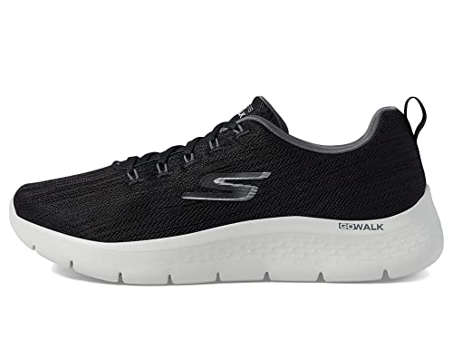 Skechers Herren 216481 Bkgy Sneaker, Schwarzer Stoff, Grauer Rand, 44.5 EU von Skechers